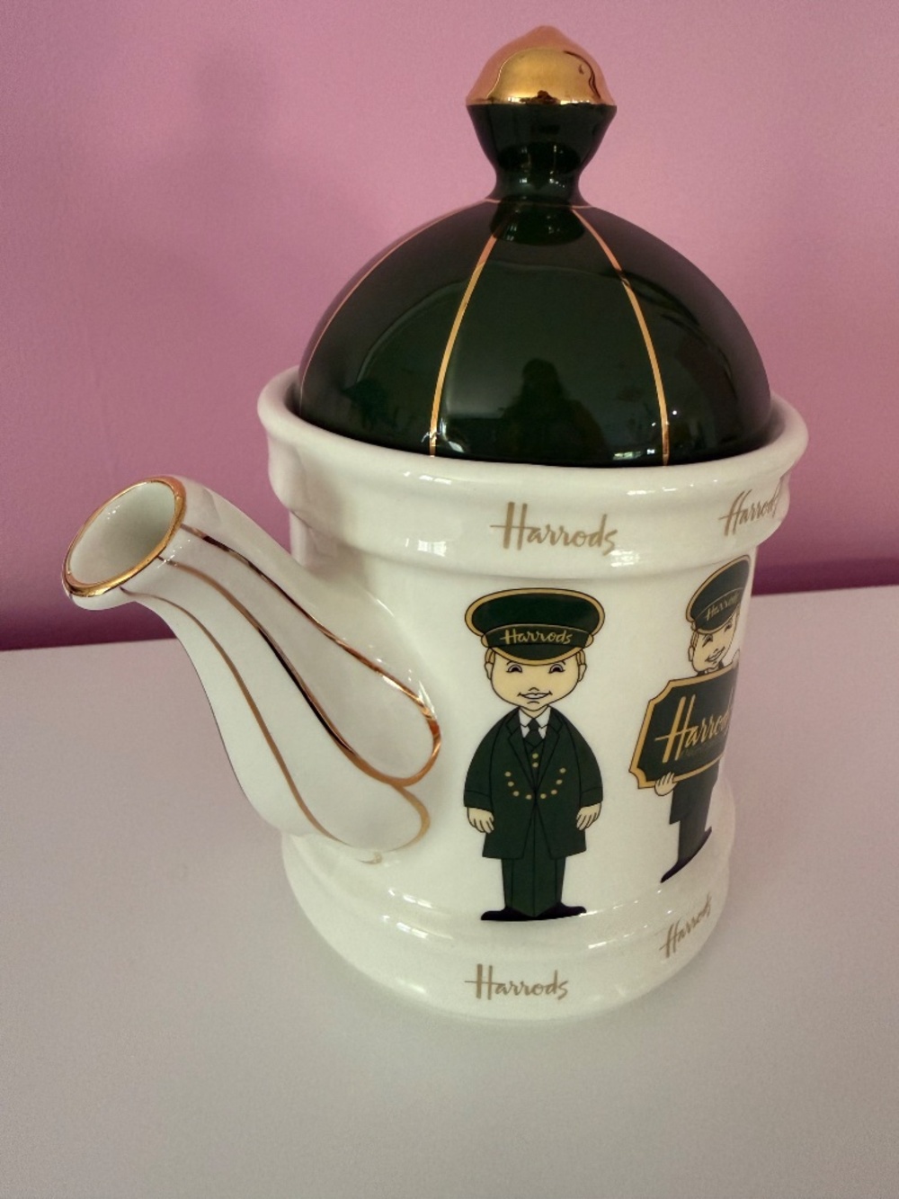 Harrods of London Vintage Fine Bone China Teapot - Picture 2 of 9